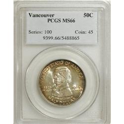 1925 50C Vancouver MS66 PCGS. A well struck and attrac