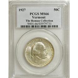 1927 50C Vermont MS66 PCGS. Ex: The Roman Collection.