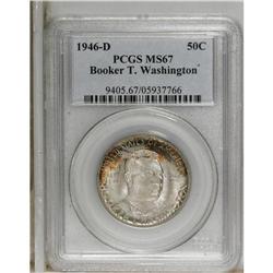 1946-D 50C Booker T. Washington MS67 PCGS. An impressi