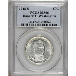 1948-S 50C Booker T. Washington MS66 PCGS. A solidly s