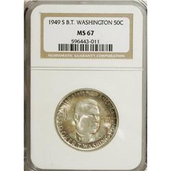 1949-S 50C Booker T. Washington MS67 NGC. The Booker T