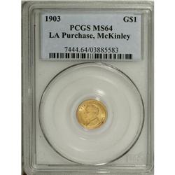 1903 G$1 Louisiana Purchase/McKinley MS64 PCGS. This s