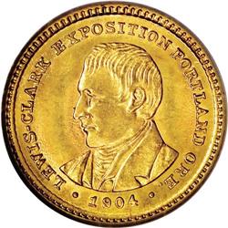 1904 G$1 Lewis and Clark MS64 PCGS. A major peculiarit