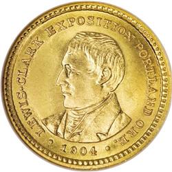 1904 G$1 Lewis and Clark MS65 NGC. Paul Gilkes, citing