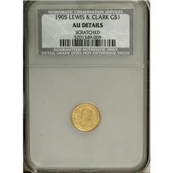 1905 G$1 Lewis and Clark--Scratched--NCS. AU Details.