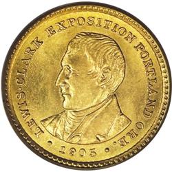 1905 G$1 Lewis and Clark MS64 PCGS. Considered one of