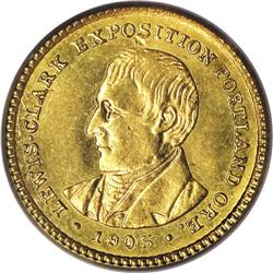 1905 G$1 Lewis and Clark MS64 PCGS. Lewis, Clark, and