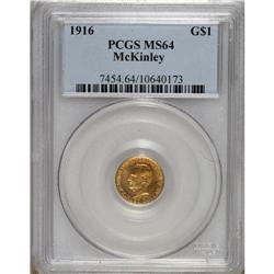 1916 G$1 McKinley MS64 PCGS. The obverse of this beaut