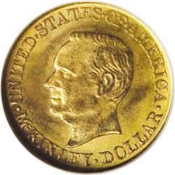 1916 G$1 McKinley MS66 NGC. Subtle, swirling peach-gol