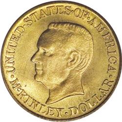 1916 G$1 McKinley MS66 PCGS. President McKinley linger