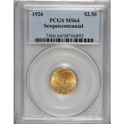 1926 $2 1/2 Sesquicentennial MS64 PCGS. A solidly stru