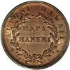 Image 2 : 1847 1C Hawaii Cent MS63 Red and Brown PCGS. Crosslet