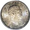 Image 1 : 1883 25C Hawaii Quarter MS66 PCGS. Attractive sea-gree