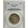 Image 1 : 1883 50C Hawaii Half Dollar AU58 PCGS. Deep dove-gray