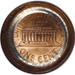 2000 1C Lincoln Cent--Reverse Die Cap--MS65 Red NGC. A