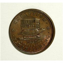 1841 Webster Credit/Metallic Currency XF40 Uncertified,