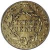 Image 2 : 1837 3C Feuchtwanger Eagle Three Cent Token MS62 PCGS.