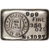 Image 1 : Arizona Assay Office Silver Ingot. Probably made circa