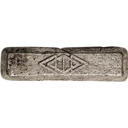 Undated Diamond Mine Silver Ingot. The description from