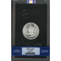 1883-CC S$1 MS66 NGC. A radiant, untoned Premium Gem p