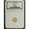 Image 1 : 1853 G$1 MS64 NGC. Crisply struck save for minor weakn