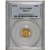 Image 1 : 1873 G$1 Open 3 MS65 PCGS. One of the most common Type