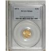 Image 3 : 1874 G$1 MS66 PCGS. This Premium Gem displays satiny p