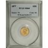 Image 1 : 1877 G$1 MS64 PCGS. Both sides of this delightful near