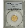 Image 3 : 1843-D $2 1/2 Small D AU55 PCGS. Variety 4-D. The larg