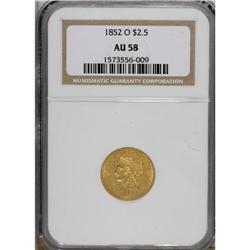 1852-O $2 1/2 AU58 NGC. Jeff Garrett and Ron Guth (200