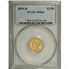 Image 3 : 1859-D $2 1/2 MS62 PCGS. Variety 21-M as always for th