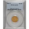 Image 1 : 1867-S $2 1/2 AU55 PCGS. This orange-gold better date