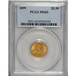 1899 $2 1/2 MS65 PCGS. All of the design elements are