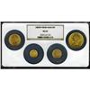Image 1 : Four Piece Liberty Head Gold Coin Set MS64 NGC. Four pi