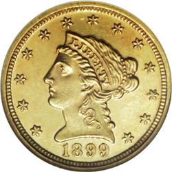 1899 $2 1/2 PR62 Cameo NGC. A rather substantial minta