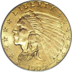 1909 $2 1/2 MS65 PCGS. An important coin from an impor