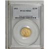 Image 1 : 1911 $2 1/2 MS64 PCGS. Slightly granular surfaces, a c