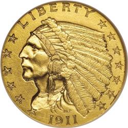 1911-D $2 1/2 --Cleaned--ANACS. AU55 Details. Well defi