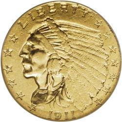 1911-D $2 1/2 Weak D--Improperly cleaned--NCS. AU Deta