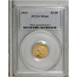 1913 $2 1/2 MS64 PCGS. The single highest-mintage issu
