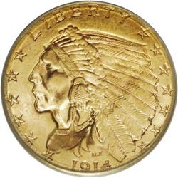 1914-D $2 1/2 MS64 PCGS. Despite the plentiful mintage