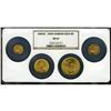Image 1 : Four Piece 20th Century Gold Set MS64 NGC. Four pieces