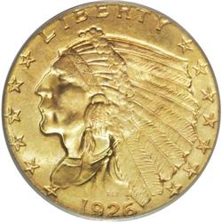 1926 $2 1/2 MS65 PCGS. Ex: Larry Shapiro. In the realm