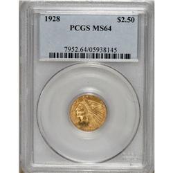 1928 $2 1/2 MS64 PCGS. Surprising swirling and slightl