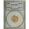 Image 1 : 1928 $2 1/2 MS64 PCGS. A frosty near-Gem, this piece h