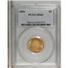 Image 3 : 1854 $3 MS63 PCGS. Widely set aside as the first year
