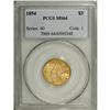Image 3 : 1854 $3 MS64 PCGS. An exuberant example of this popula