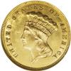 Image 1 : 1874 $3 MS64 NGC. The 1874 is collected along with the