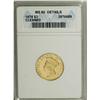 Image 1 : 1878 $3 --Cleaned--ANACS. MS60 Details. A wipe from a j
