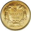 Image 2 : 1878 $3 MS64 PCGS. The relatively high 1878 three doll